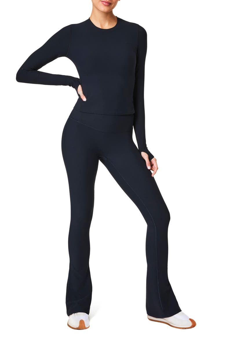 Be Micro Flare Pants, Alternate, color, VERY BLACK