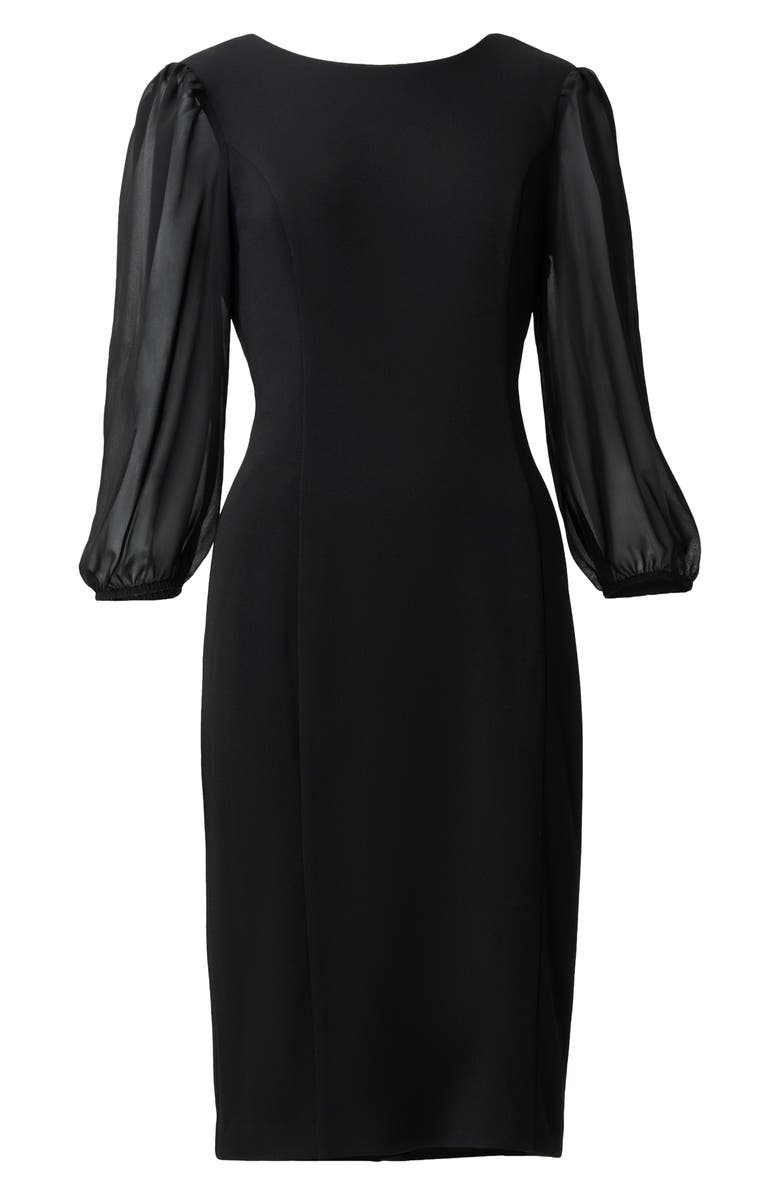 Adrianna Papell Chiffon & Crepe Sheath Dress, Alternate, color, 