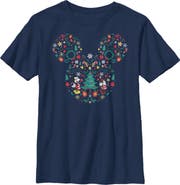 Mickey & Friends Boy's Mickey & Friends Christmas Wonderland Icon Collage Graphic T-Shirt