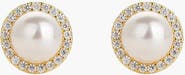 Bearfruit Jewelry Sterling Silver 18k Gold Plated Eleanor Pearl Stud Earrings Dainty
