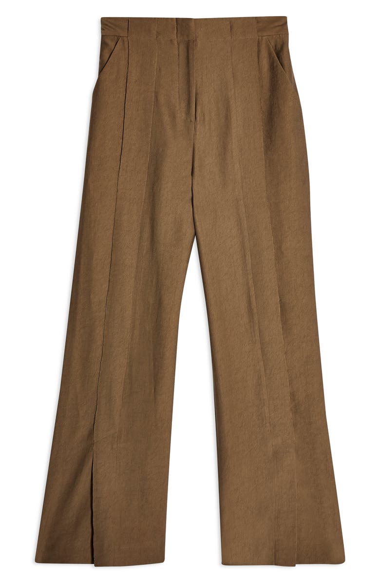Topshop Raw Hem Wide Leg Trousers, Alternate, color,