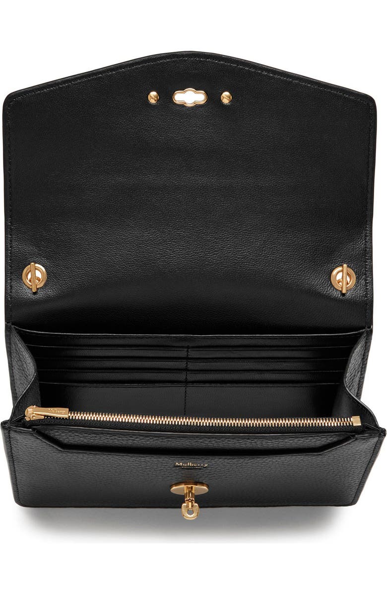 Mulberry 'Postman's Lock' Leather Crossbody Clutch, Alternate, color,