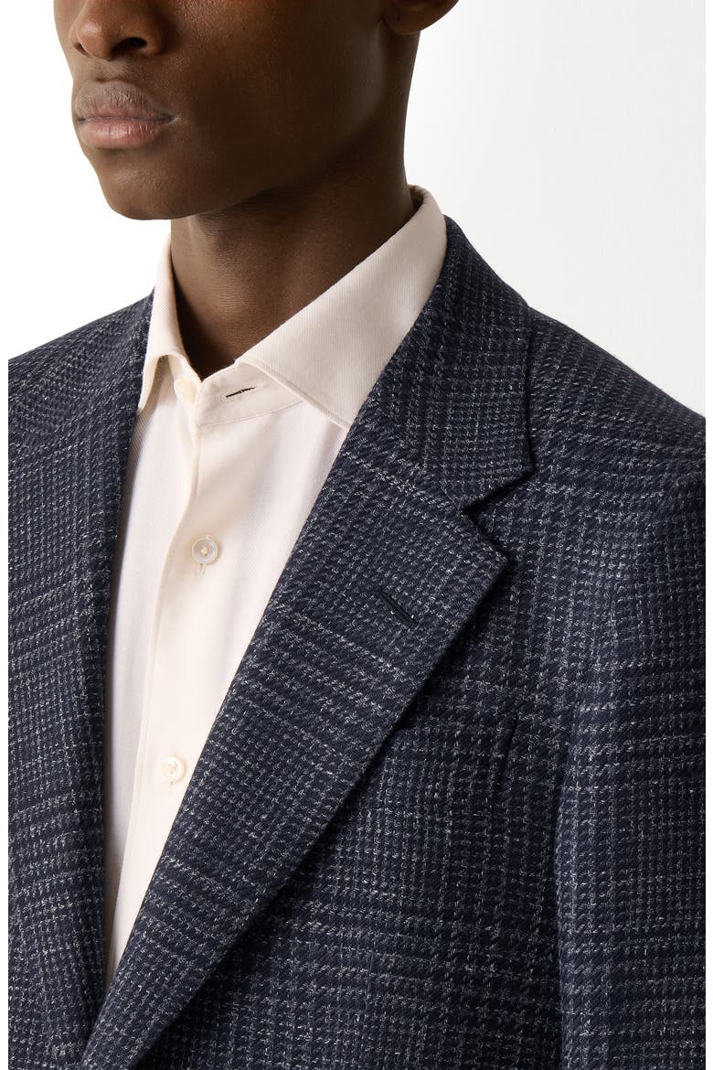 Cashmere Silk & Linen Formal Jacket, Alternate, color, NAVY BLUE