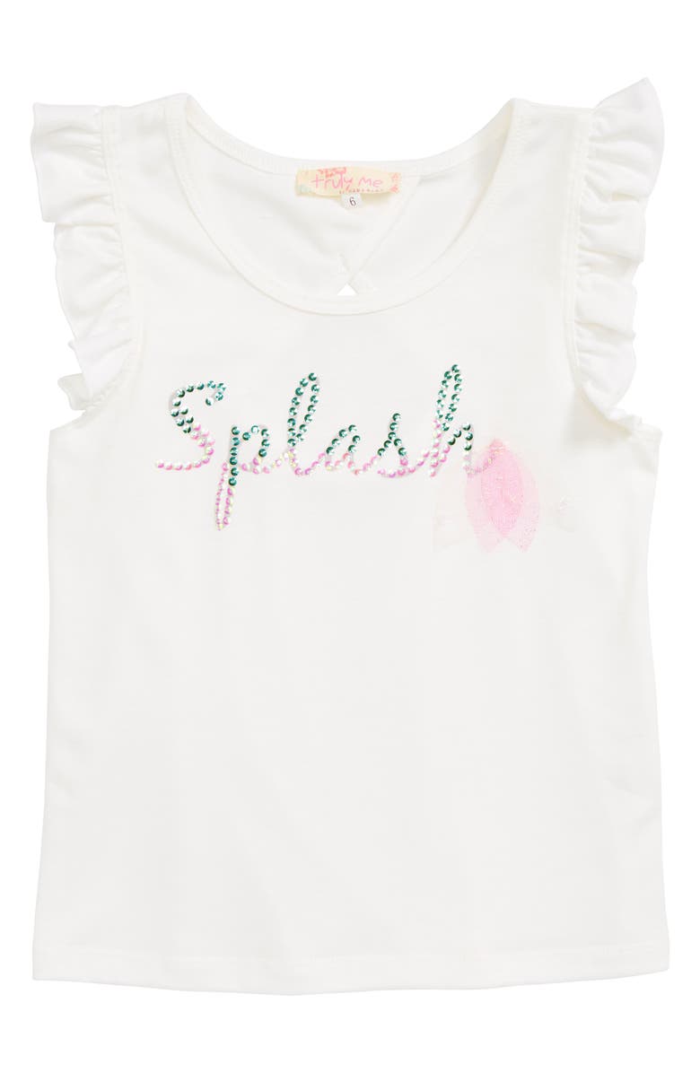 Truly Me Splash Embellished Tee, Main, color, 