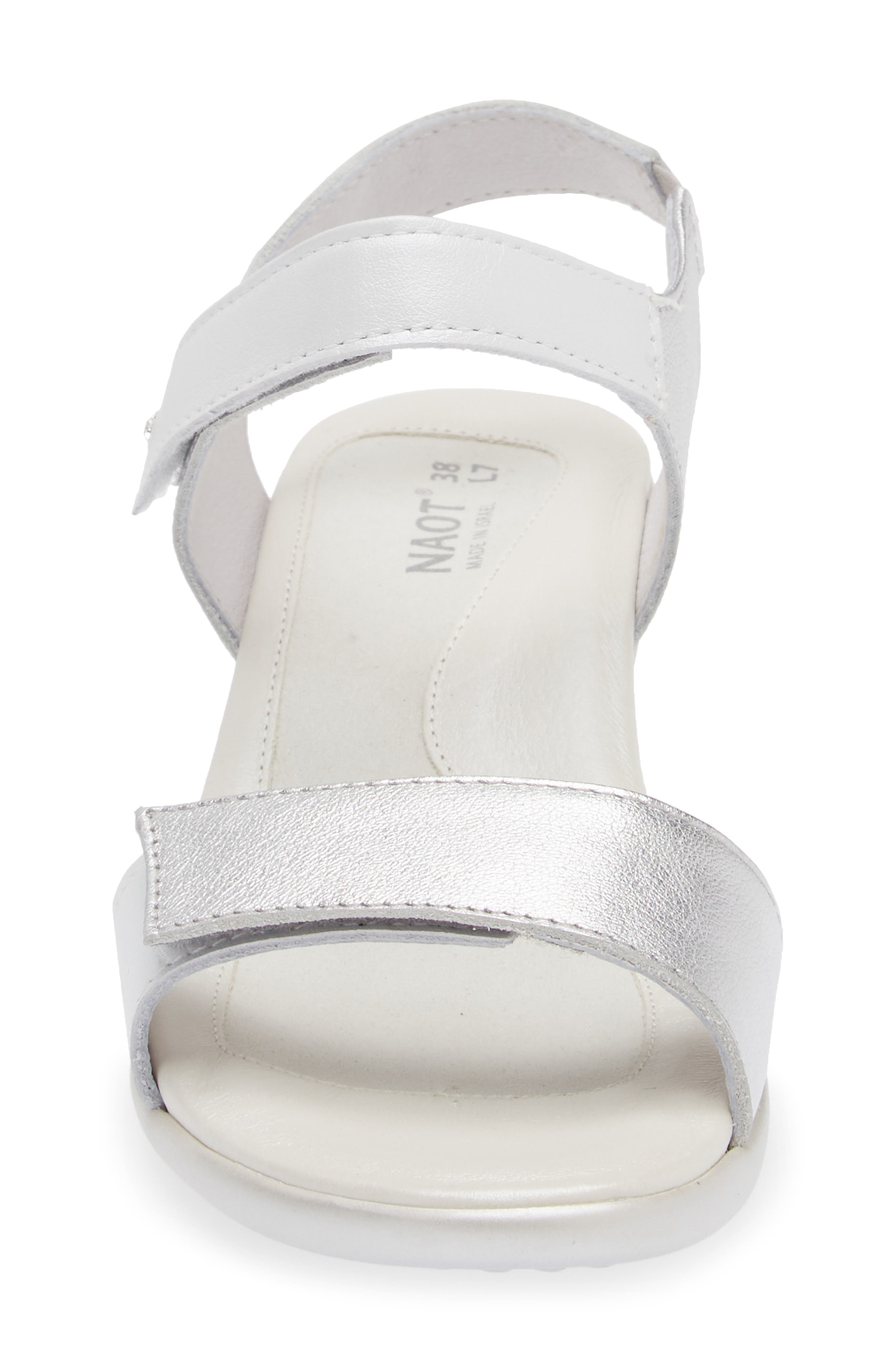 Naot Extant Sandal, Alternate, color, Silver/ Pearl White