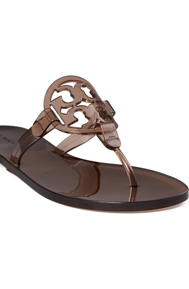 Tory Burch Miller Jelly Flip Flop, Alternate, color, Soft Brown