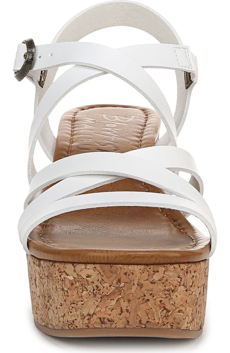 Blowfish Malibu Aurora Strappy Wedge Sandal, Alternate, color, White Faux Leather