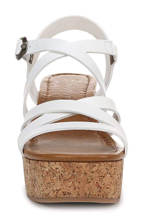 Shop Blowfish Malibu Aurora Strappy Wedge Sandal In White Faux Leather