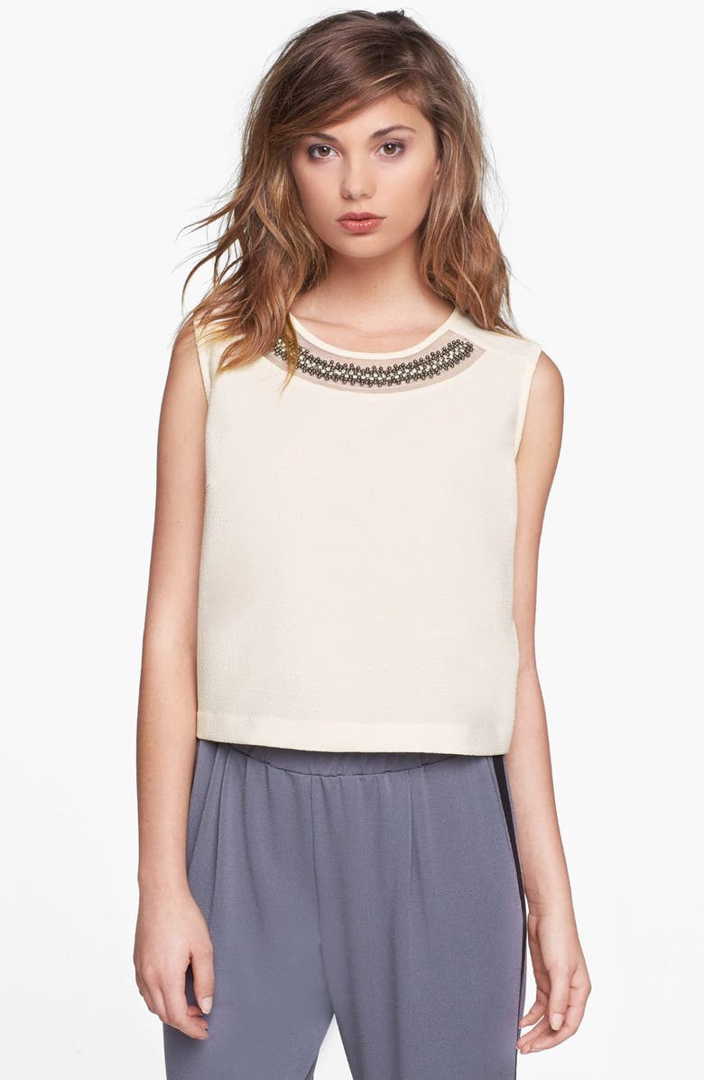 ASTR the Label ASTR Embellished Collar Shell, Main, color, 