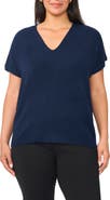 Vince Camuto V-Neck Short Sleeve Sweater