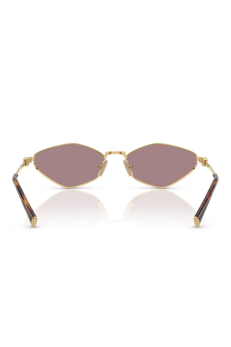 56mm Irregular Sunglasses, Alternate, color, LITE BROWN
