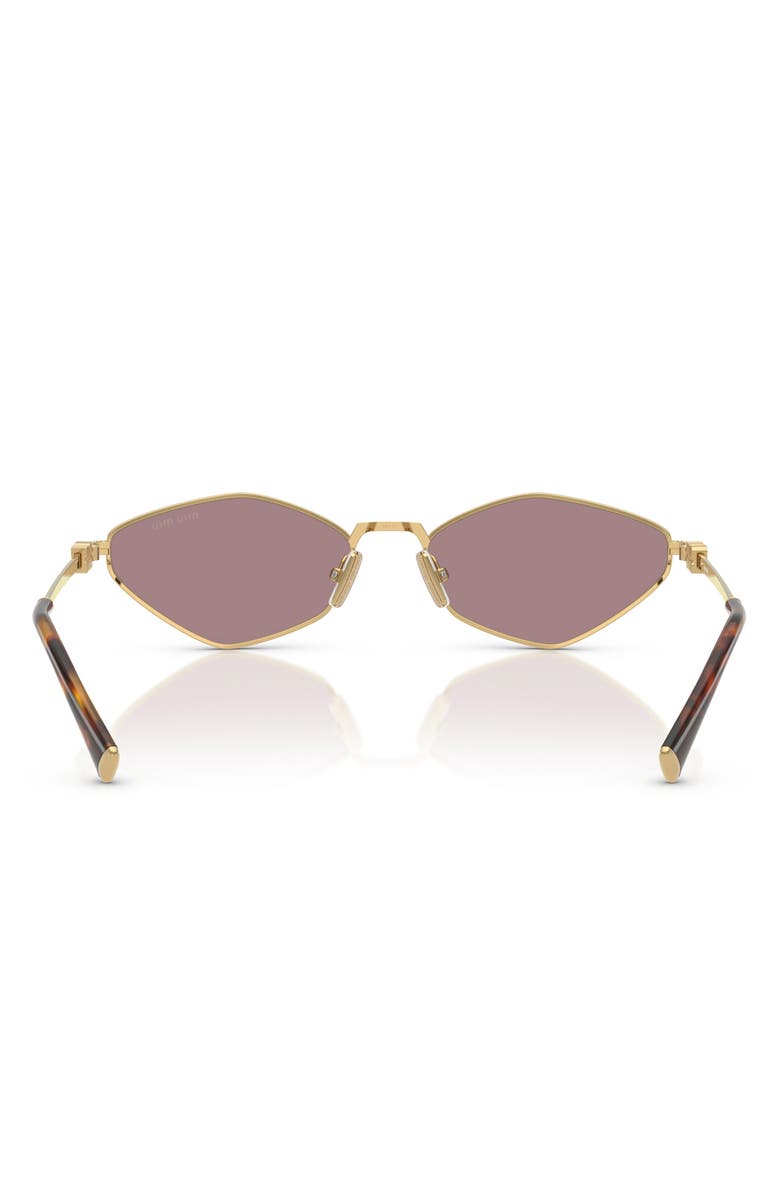 Miu Miu 56mm Irregular Sunglasses, Alternate, color, Lite Brown
