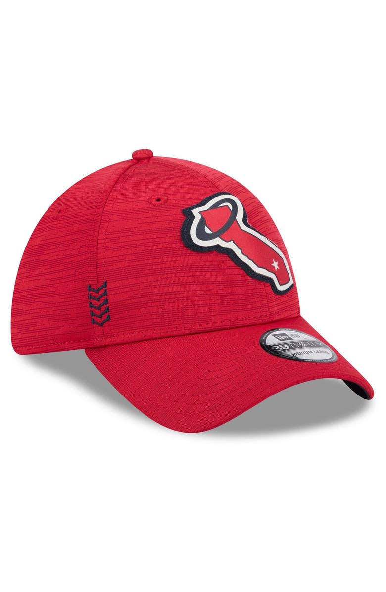 New Era Men's New Era  Red Los Angeles Angels 2024 Clubhouse 39THIRTY Flex Fit Hat, Alternate, color, Red