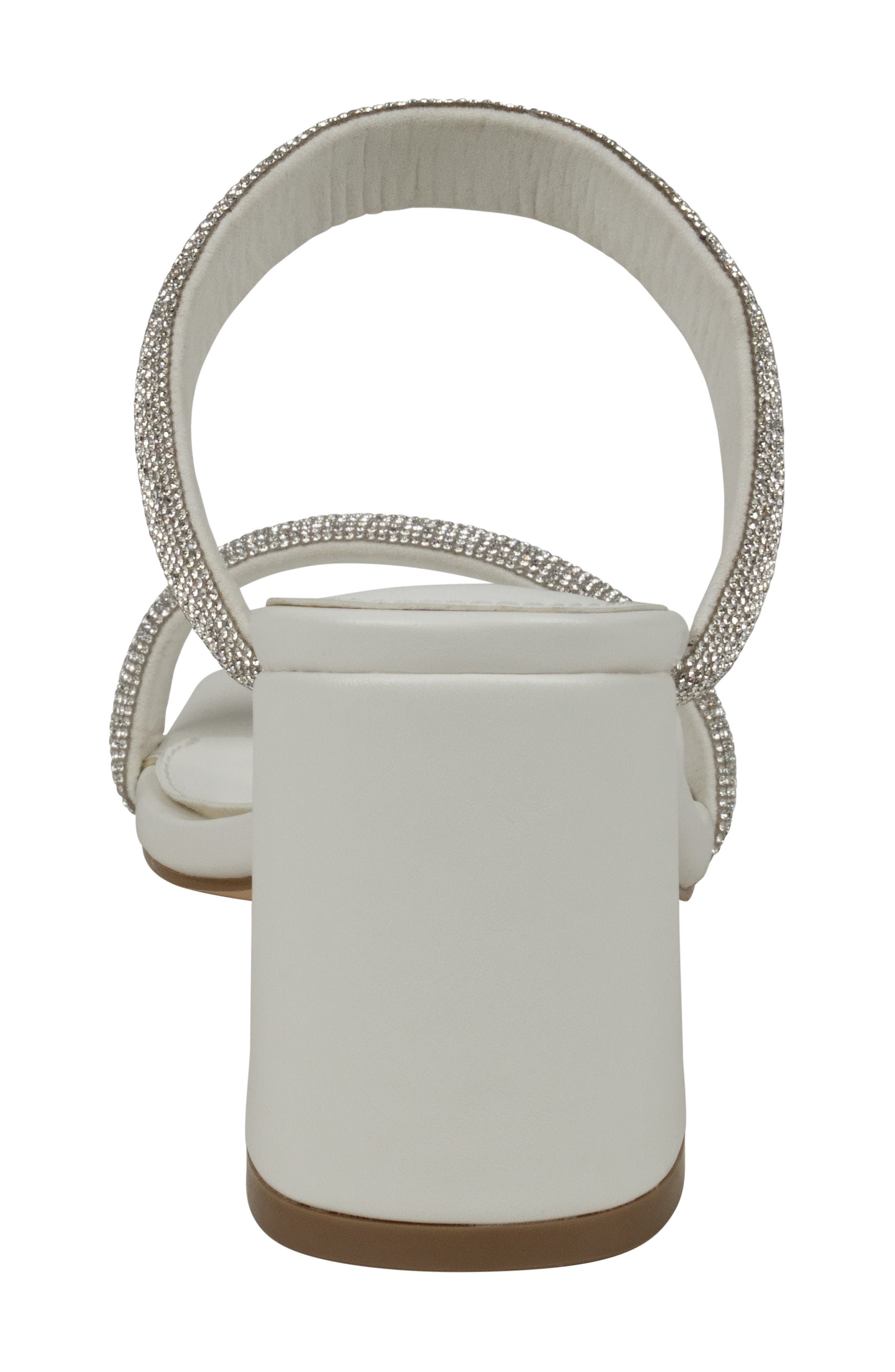 GOOD CHOICE NEW YORK Luella Embellished Slide Sandal, Alternate, color, White