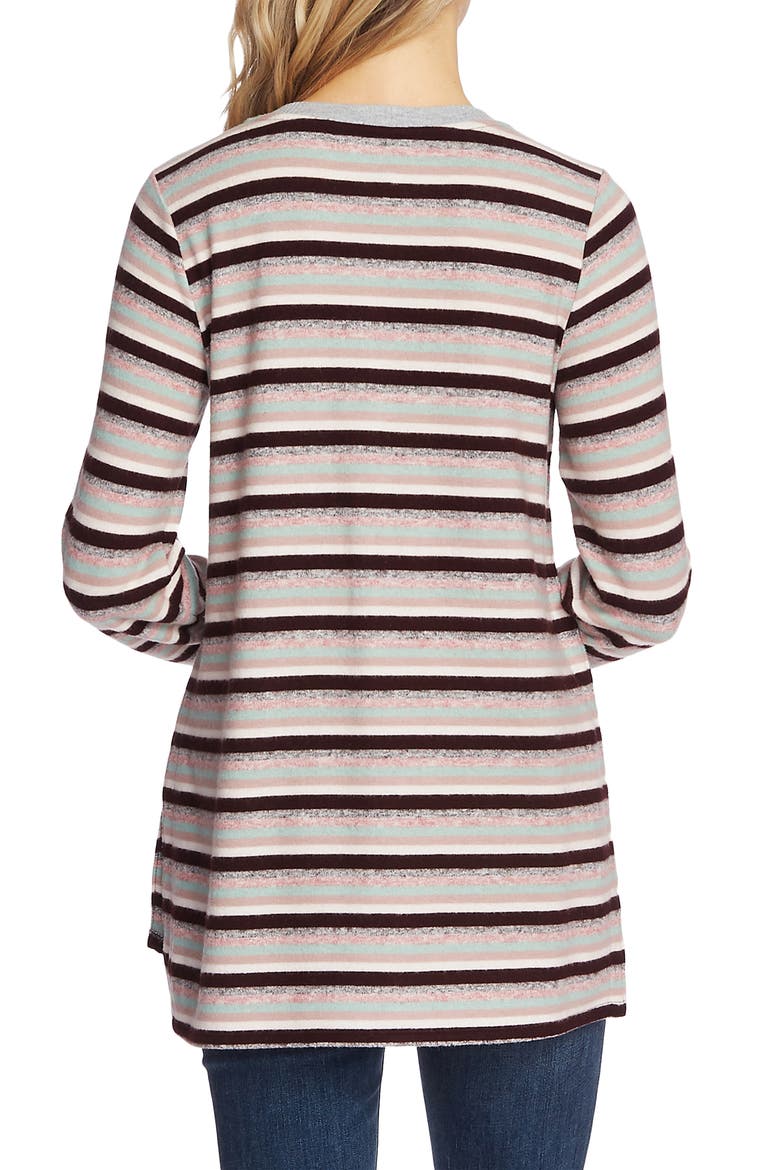 Stripe Side Snap Pullover, Alternate, color, PORT