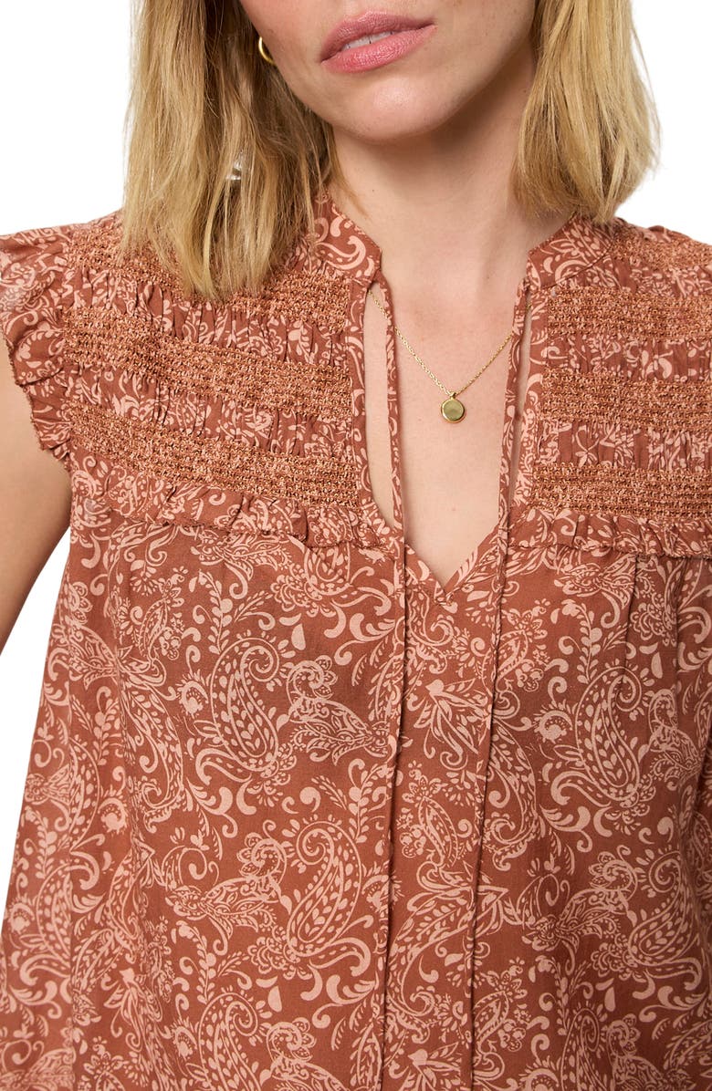 Sanctuary Free Feeling Paisley Top, Alternate, color, Ivory/ Mosaic Clay