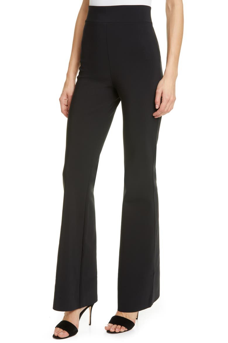 High Waist Flare Leg Pants, Alternate, color, BLACK