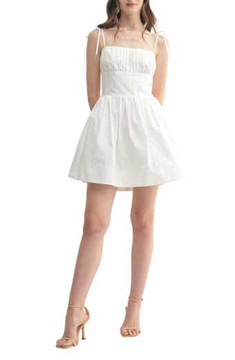 All in Favor Tie Strap Corset Minidress