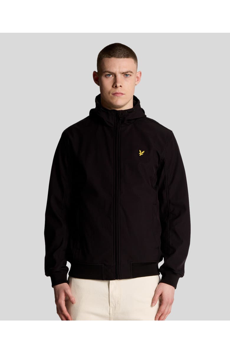 Lyle & Scott Mesh Back Long Sleeve Softshell Jacket, Main, color, Jet Black
