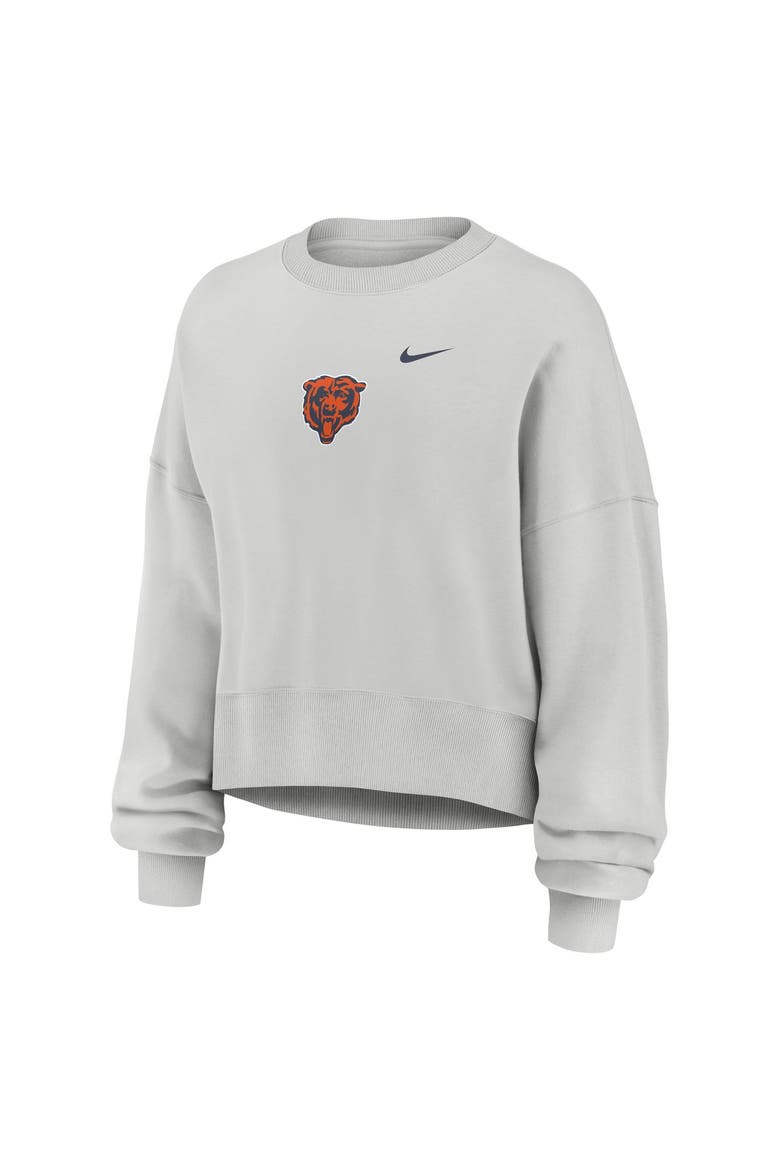 Women's Nike  Gray Chicago Bears Oversized Primetime Phoenix Fleece Sweatshirt, Alternate, color, Gray