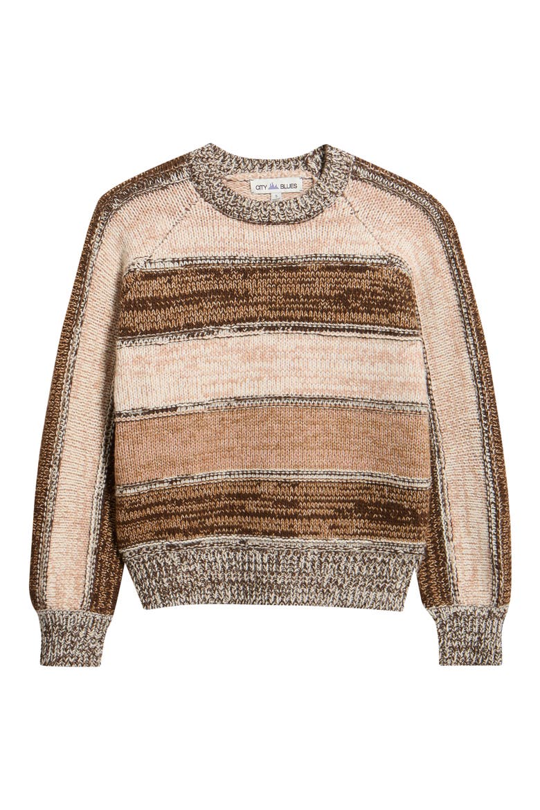 Mix Stripe Sweater, Alternate, color, BROWN MULTI