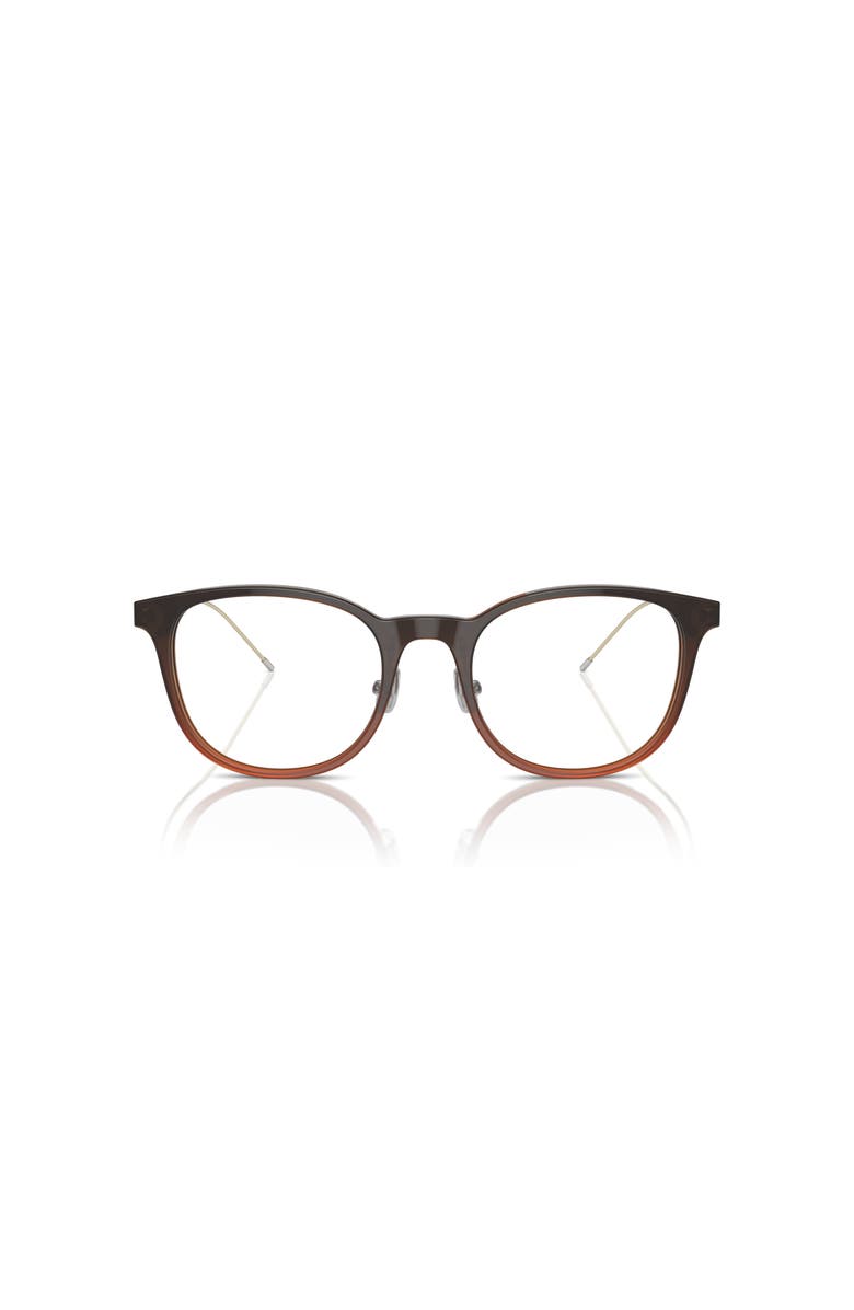 Brunello Cucinelli 51mm Rectangle optical glasses, Alternate, color, Brown