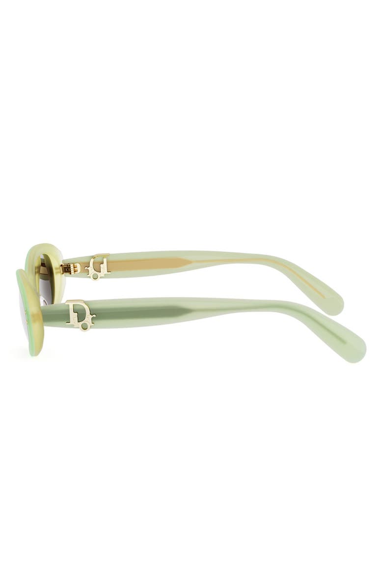 DIOR Oblique B1I 52mm Oval Sunglasses, Alternate, color, Light Green/ Other / Brown