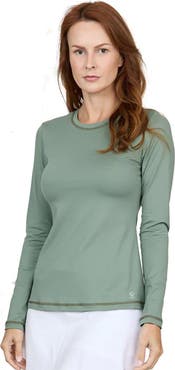 Sofibella UV Colors Womens Long Sleeve Tennis Shirt