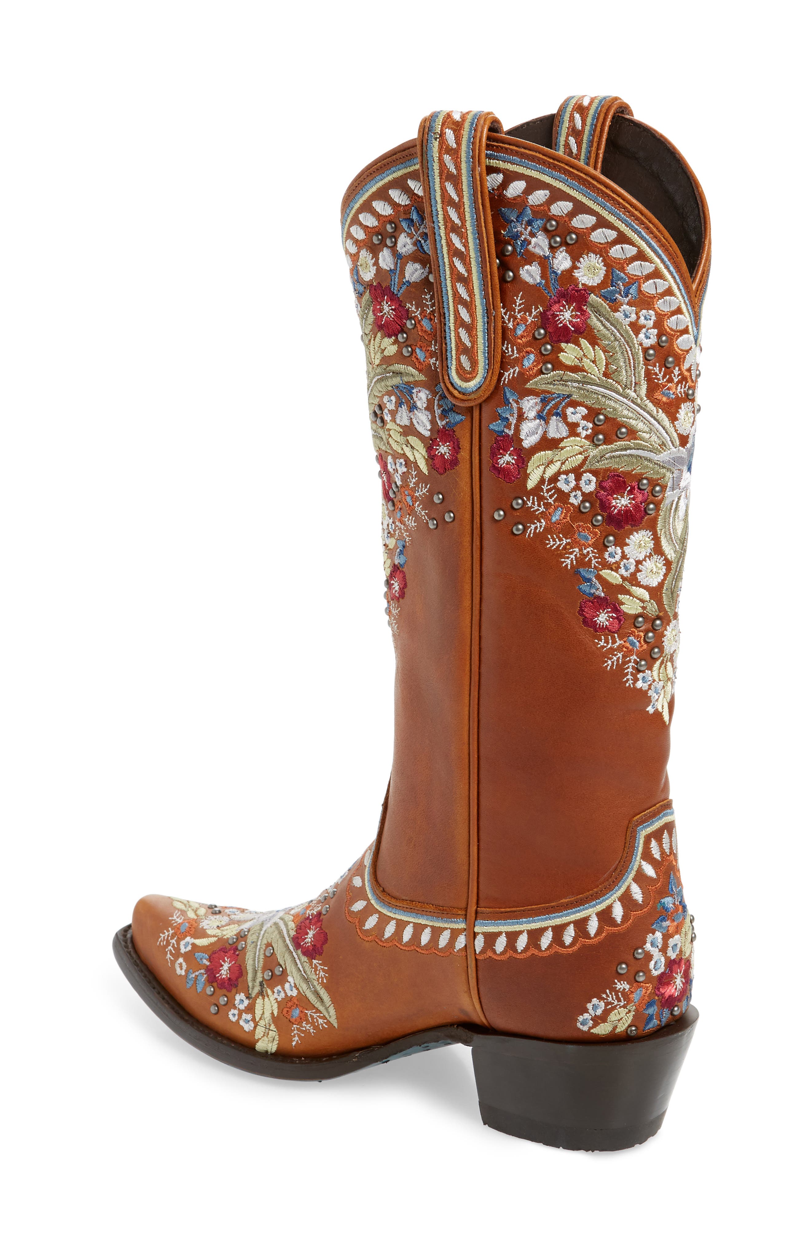 Lane Boots Chloe Floral Embroidered Western Boot, Alternate, color, 