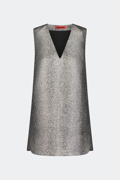 Fountain Metallic Mini Dress