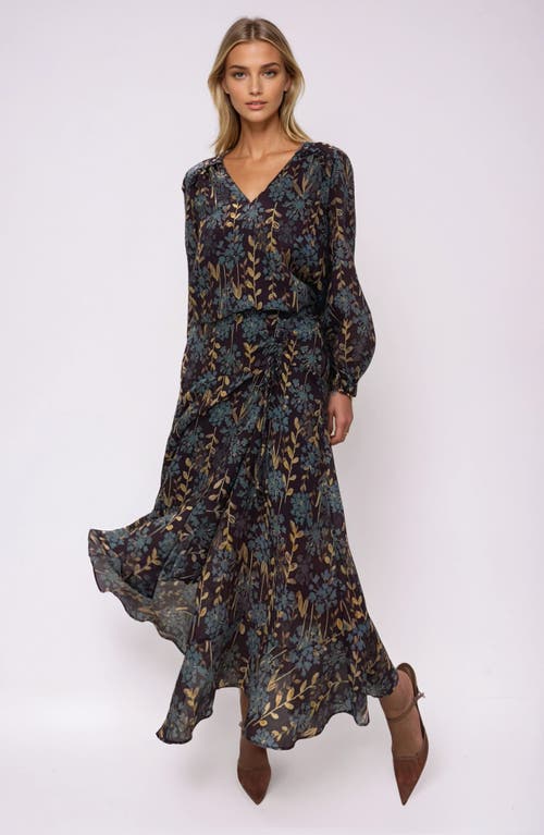 Melloday Organza Midi Skirt In Multi