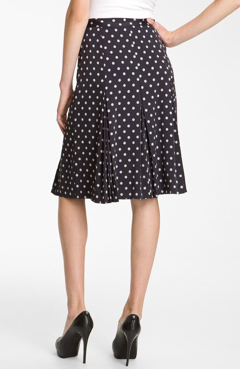Classiques Entier<sup>®</sup> Dot Print Stretch Silk Skirt, Alternate, color,