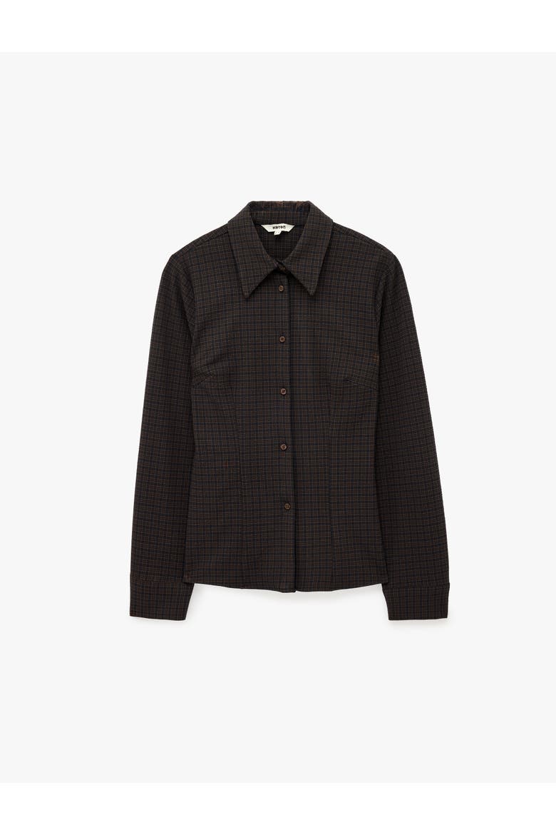 Checked Shirt, Alternate, color, BROWN CHECK