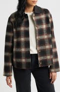 Bernardo Crop Flannel Jacket