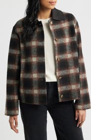 Bernardo Crop Flannel Jacket