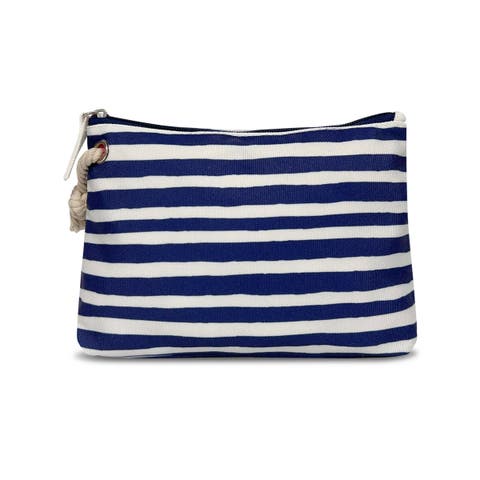 The Riviera Striped Cosmetic Bag