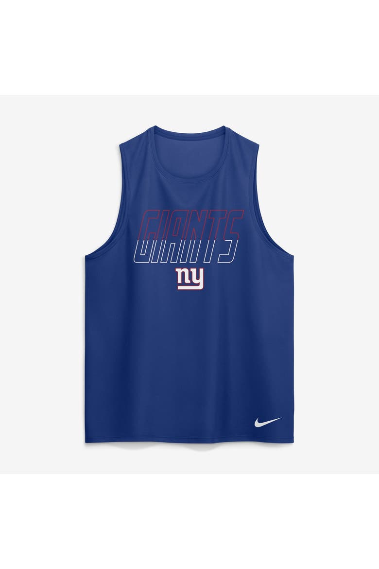 Men's Nike Royal New York Giants Kickoff Miler Dri-FIT Tank​ Top, Alternate, color, Royal