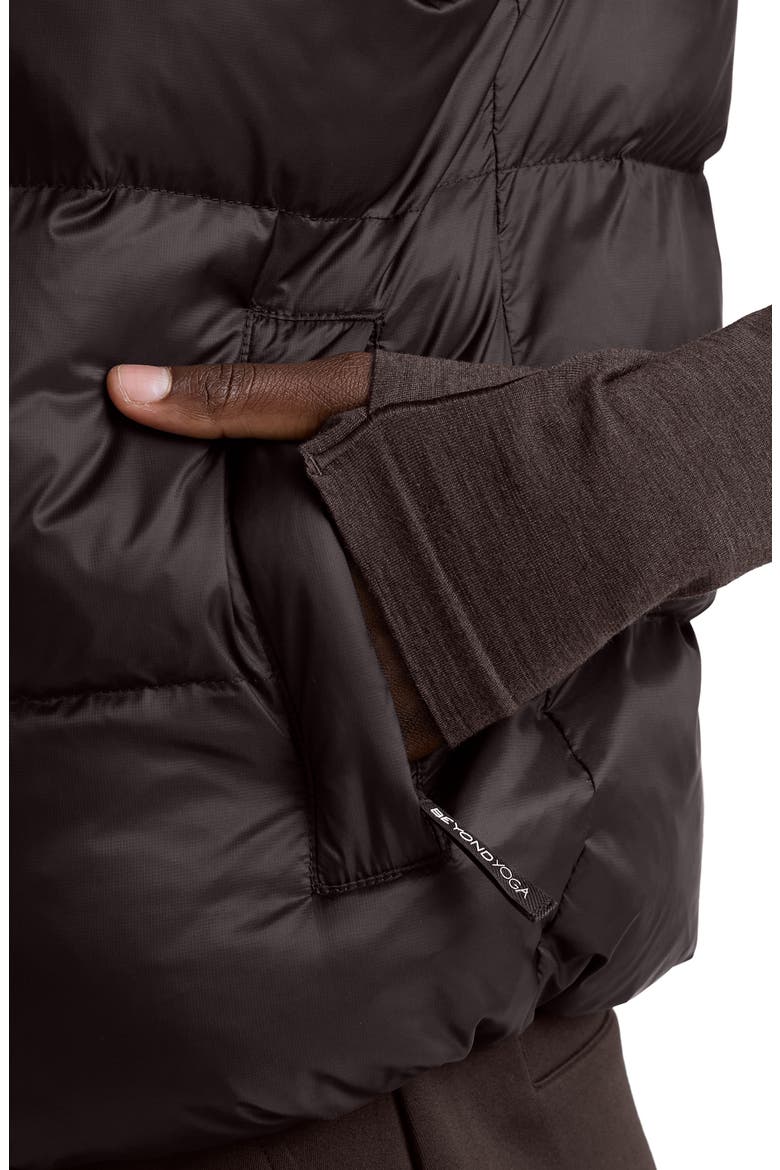 Big Cozy Puffer Vest, Alternate, color, DARK CHOCOLATE