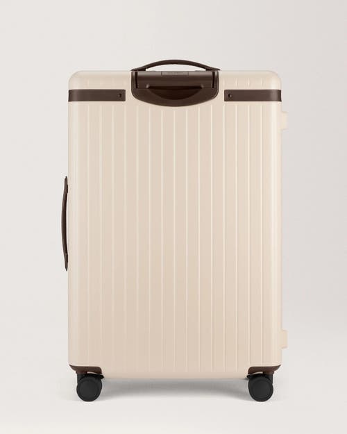 Carl Friedrik The Large Check-in Zipped Suitcase In Sand/chocolate