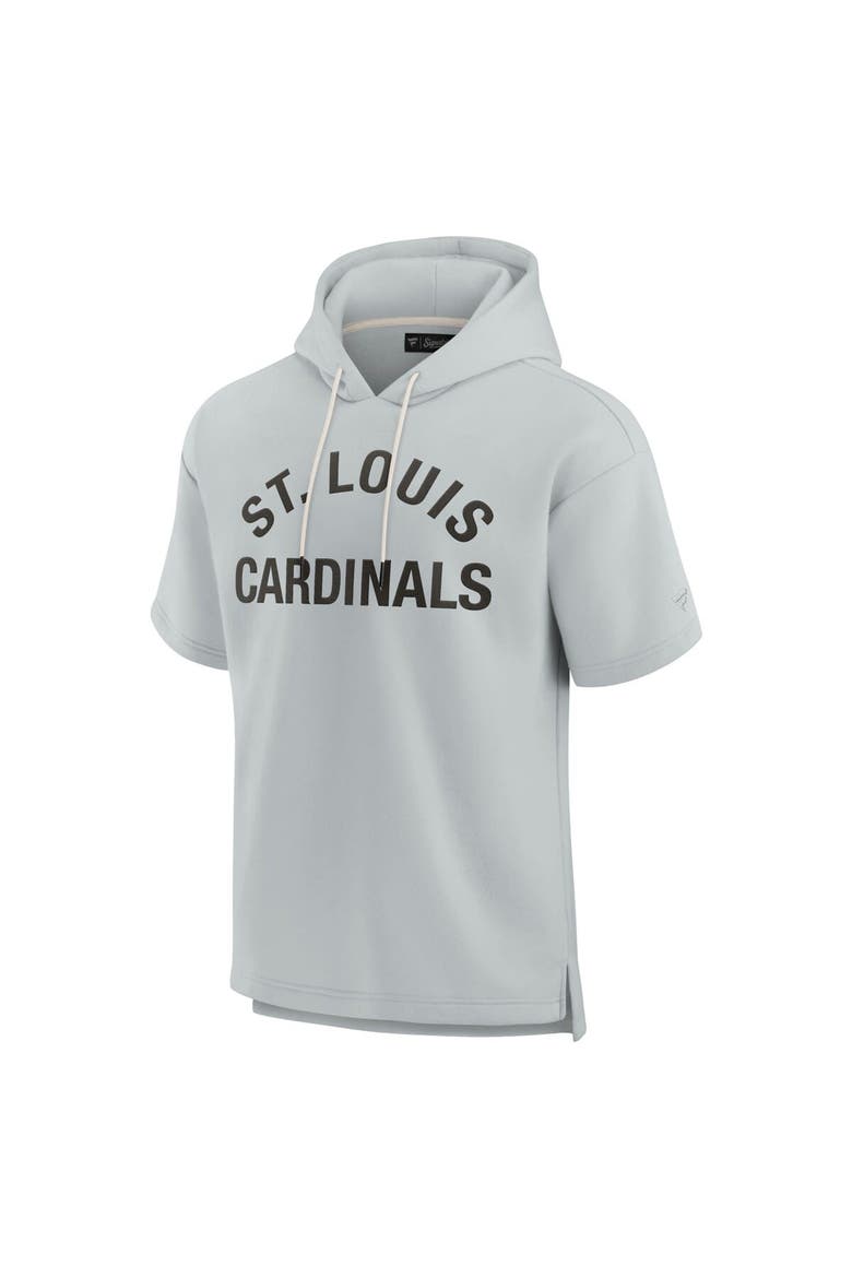 Unisex Fanatics Signature Gray St. Louis Cardinals Elements Super Soft Fleece Short Sleeve Pullover Hoodie, Alternate, color, Gray