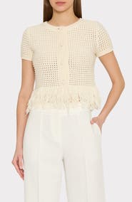 Milly Open Stitch Fringe Cardigan