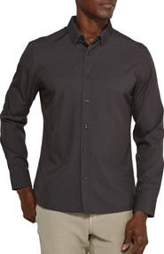 7 Diamonds Niall Geometric Print Performance Button-Up Shirt