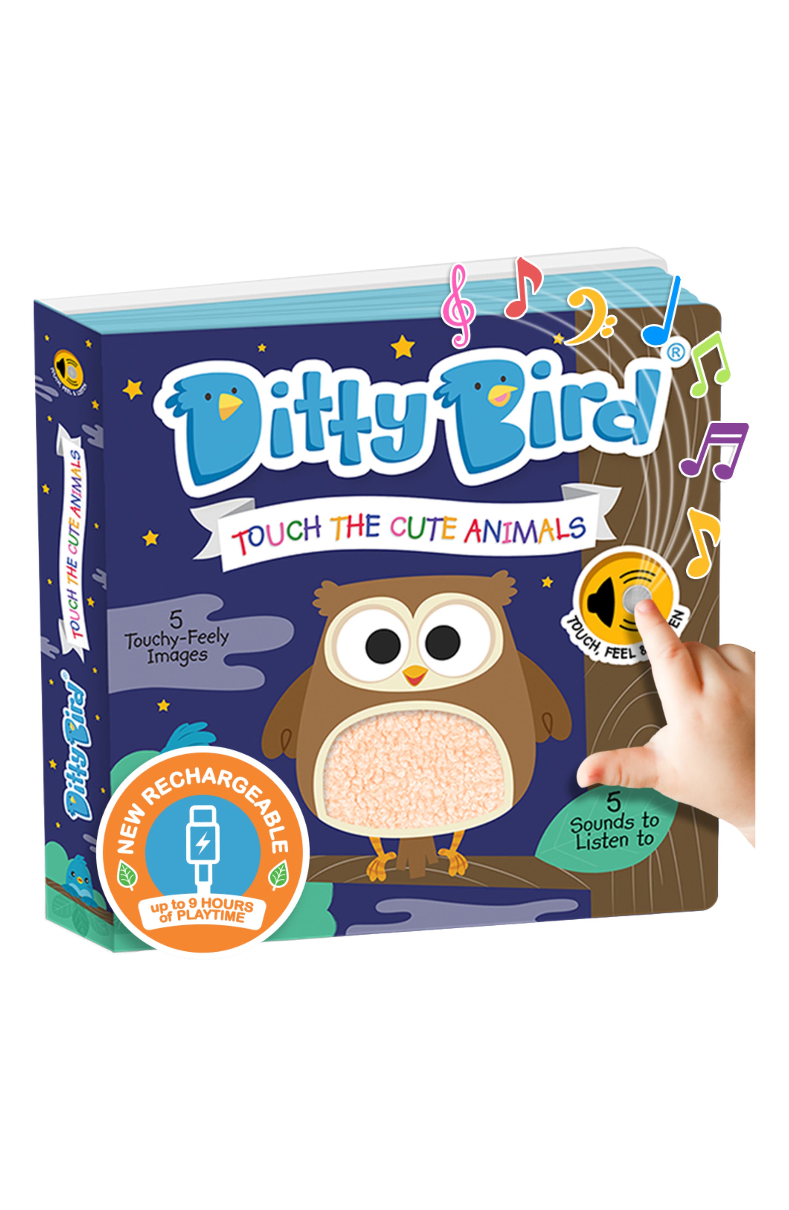 Ditty Bird Kids' Interactive Sensory Touch the Animal Sound Book in Navy 