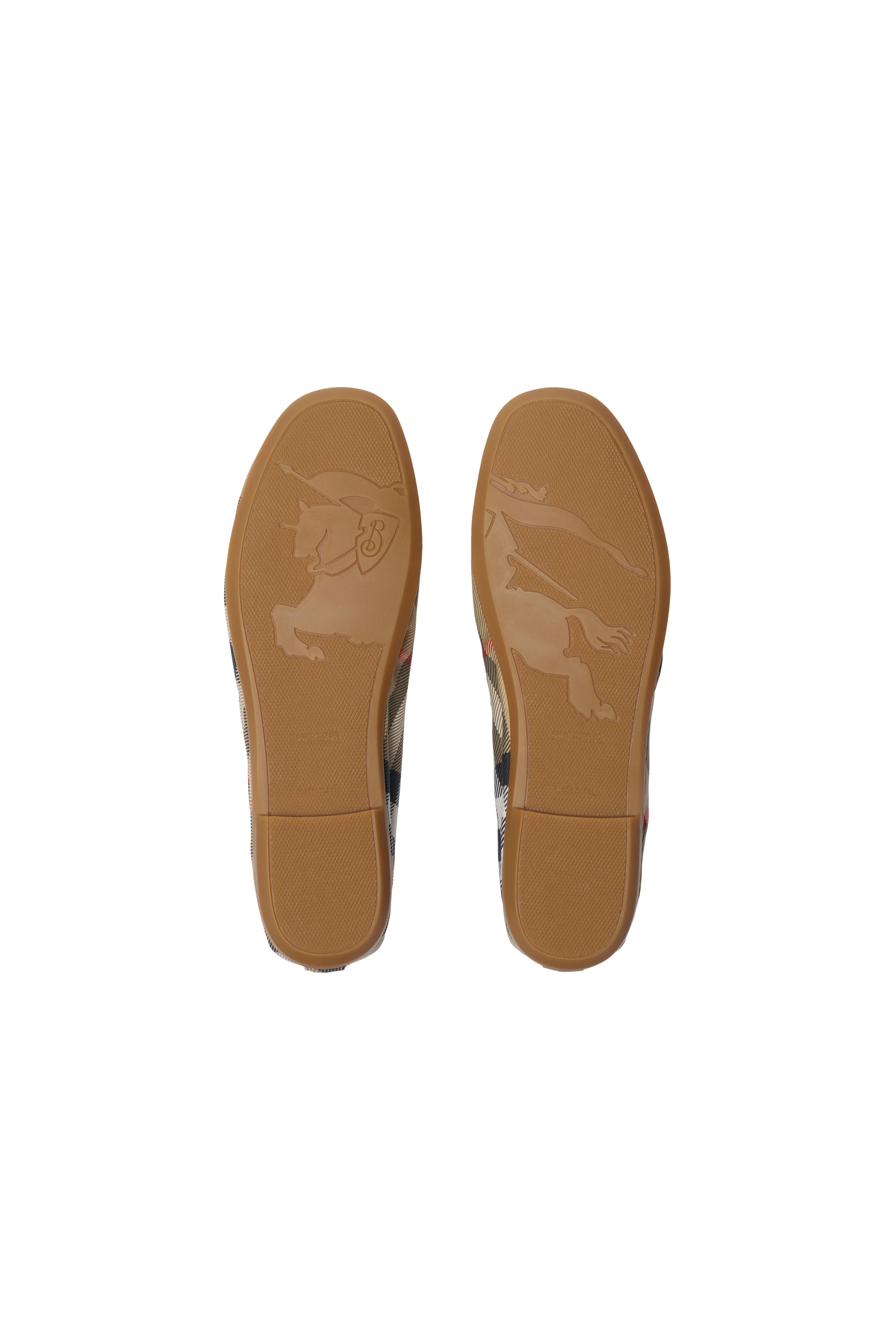 Burberry Check Ballerinas, Alternate, color, Sand