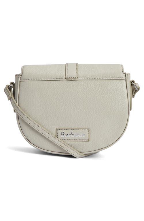 Barbour Laire Leather Saddle Bag In Light Sand