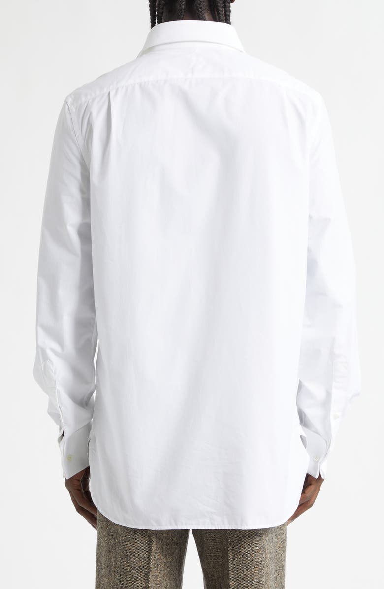JW Anderson Pleated Front Tuxedo Shirt, Alternate, color, White