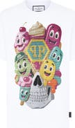 PHILIPP PLEIN Round Neck T-Shirt Little Ice Cream Skull Men