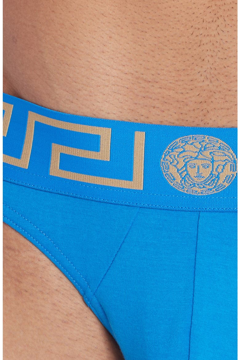 First Line Logo Stretch Cotton Thong, Alternate, color, TEAL