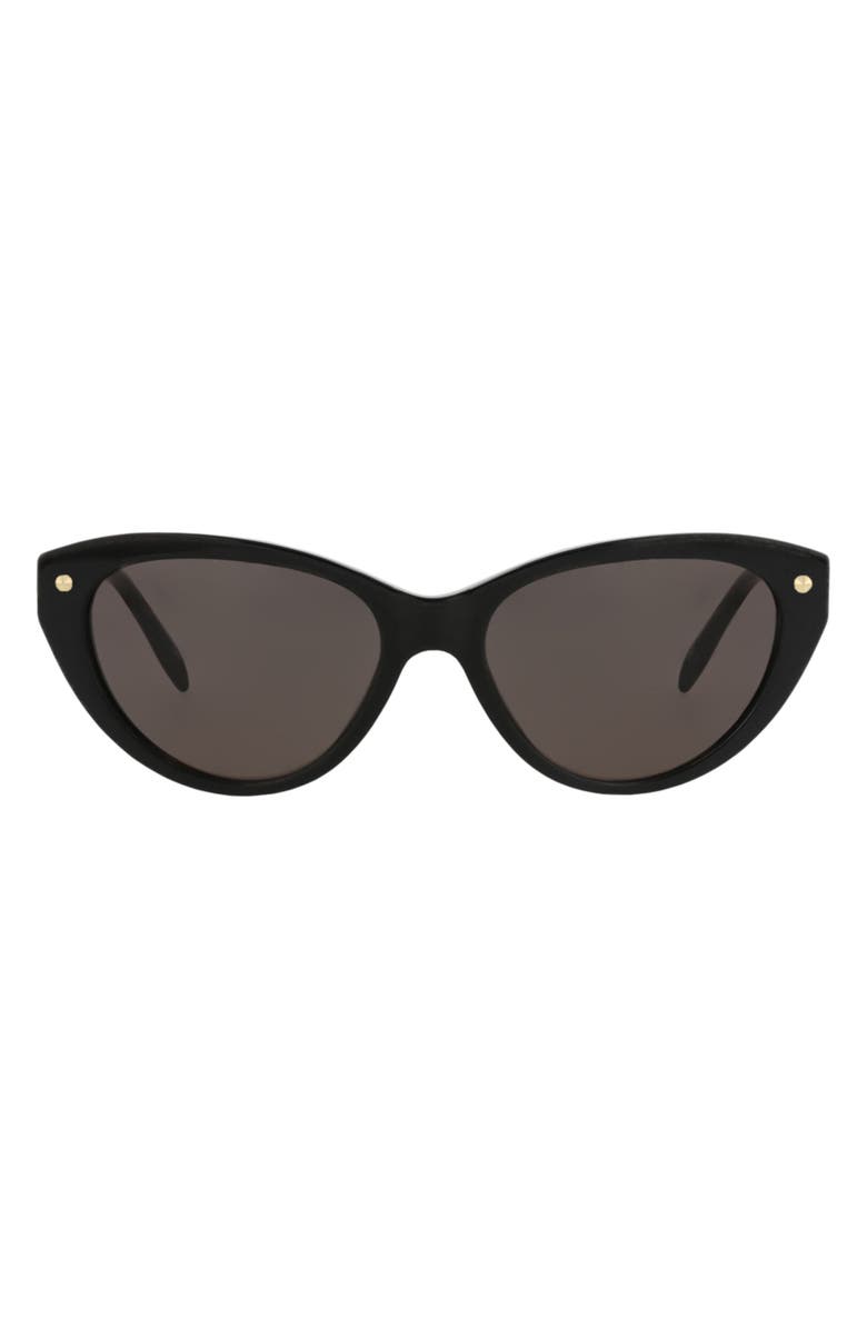 McQueen Best 55mm Cat Eye Sunglasses, Main, color, Black Black Grey