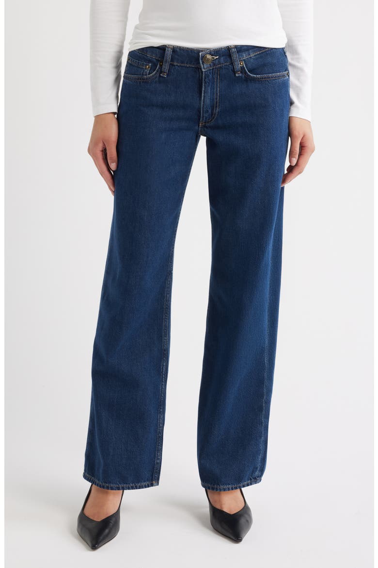 Featherweight Saige Low Rise Full Length Relaxed Straight Leg Jeans, Main, color, WELL BROOK